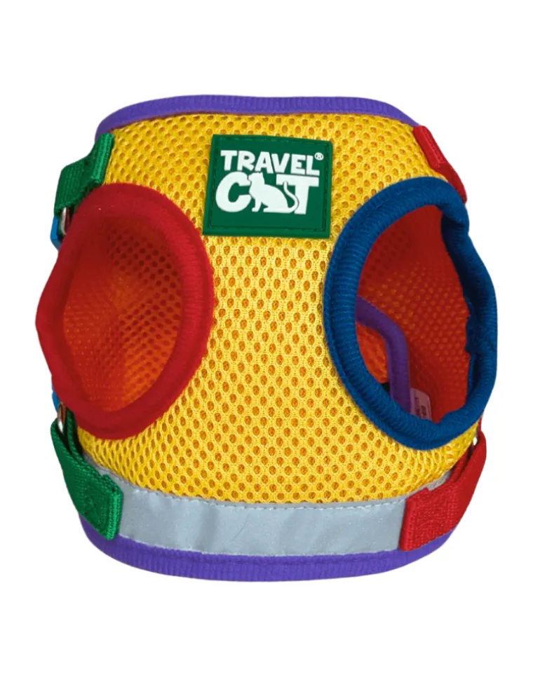 "The True Adventurer" Reflective Cat & Kitten Harness and Leash in Multicolor