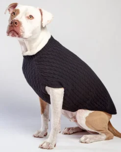 The Uptown Cable Knit Sweater in Black Cashmere (Made in NYC)