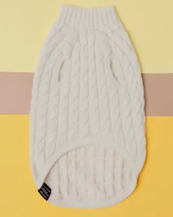 The Uptown Cable Knit Sweater in Natural Merino Wool (Made in NYC)