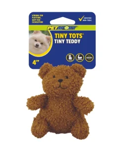 Tiny Teddy Squeaky Plush Dog Toy