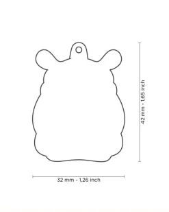 Totally Hippo Custom Pet ID Tag