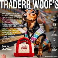 Traderr Woof’s Plush Squeaky Dog Toy