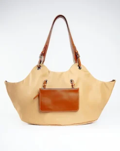 Tulip Reversible Nylon Dog Bag in Havana + Chocolate (Made in Italy)
