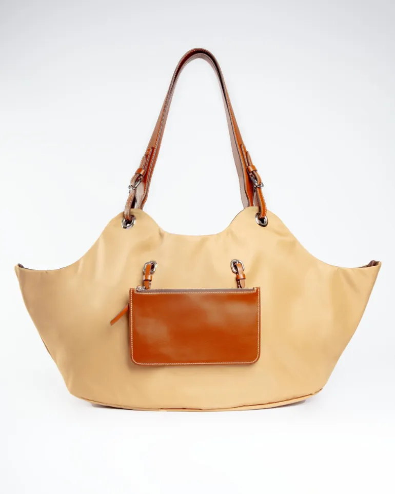 Tulip Reversible Nylon Dog Bag in Havana + Chocolate (Made in Italy)