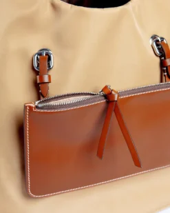 Tulip Reversible Nylon Dog Bag in Havana + Chocolate (Made in Italy)