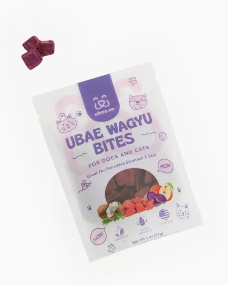 Ube Sweet Potato & Wagyu Beef Bites for Dogs & Cats (Made in the USA)