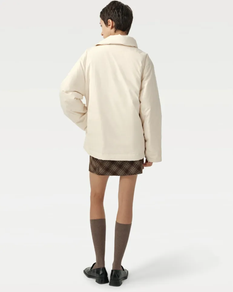 Unisex Asymmetric Puffer Jacket with Built-In Kangaroo Dog Pouch Carrier