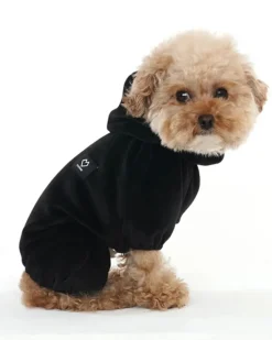 Velour Coverall Onesie for Dogs - Dachshund Fit (in Purple, Ivory, or Black)