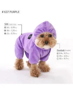 Velour Coverall Onesie for Dogs - Regular Fit (in Purple, Ivory, or Black) (FINAL SALE)