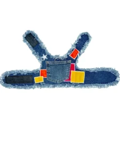 Velvet Denim Patchwork Dog Harness (Made in the USA) (Dog & Co. Exclusive)