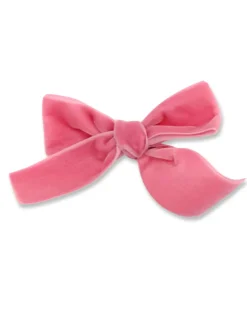 Velvet Dog Collar Bow in Zoe Pink (Made in the USA)