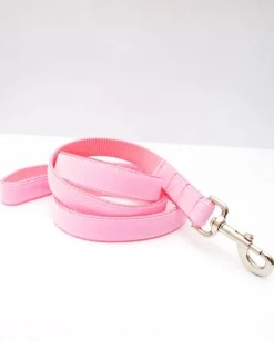 Velvet Dog Leash Petal Pink (Made in the USA)