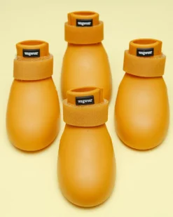 WagWellies Waterproof Dog Boots (in Green, Yellow, Pink, or Bone)