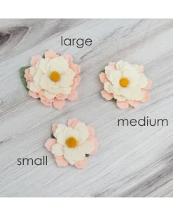 Water Lily Dog Collar Flower In Cream (Made in the USA)