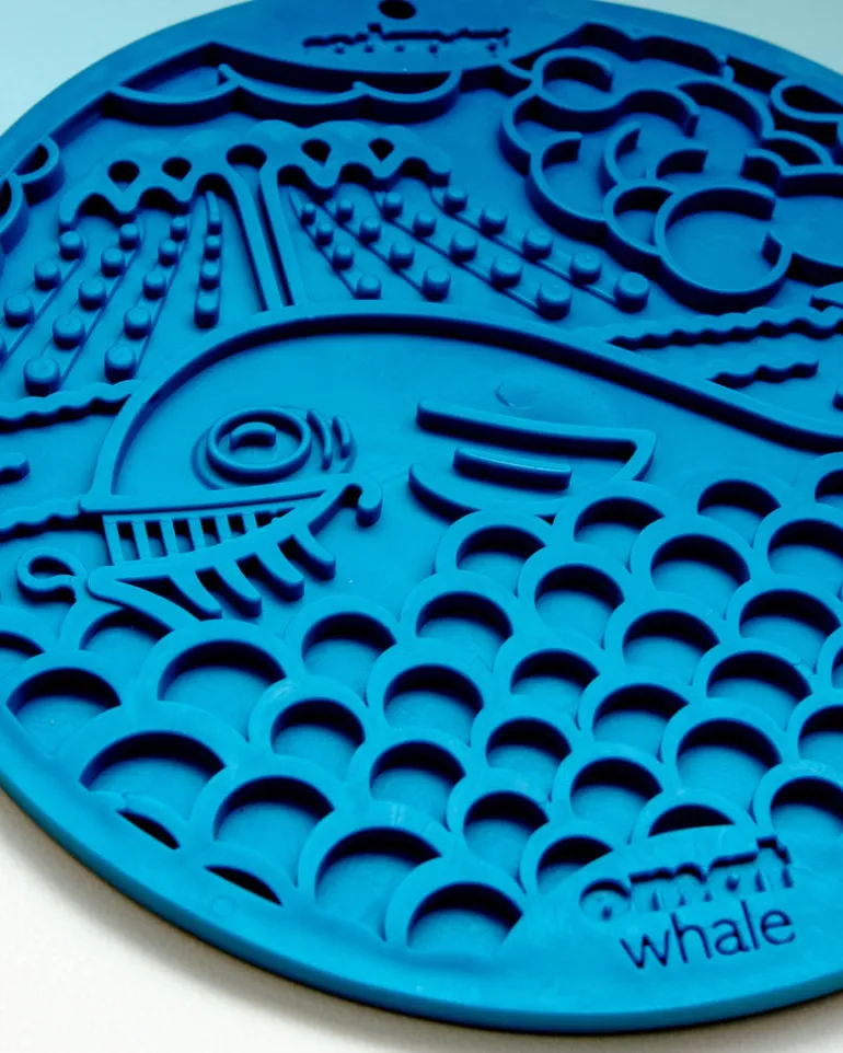 Whale Dog Lick Mat With Suction Cups (Made in the USA)