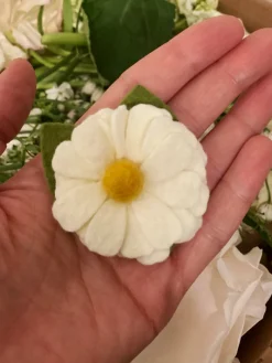 White Daisy Collar Flower (Made in the USA)