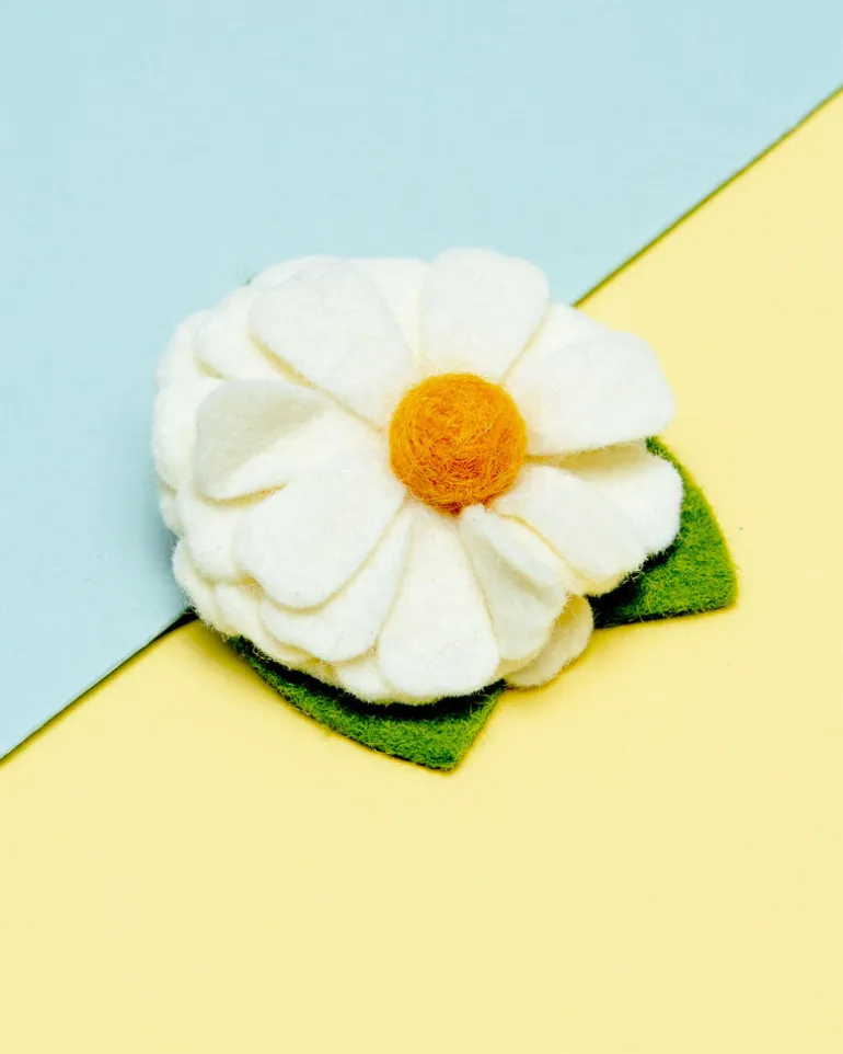 White Daisy Collar Flower (Made in the USA)
