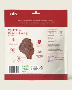Wild Things Bison Lung Filets Dog Treat