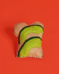 Wool Avocado Toast Catnip Toy