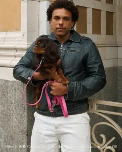 You Mean the World To Me Dog Leash in Peony