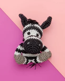Zebra Organic Knit Dog Toy