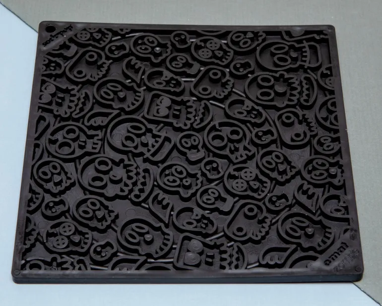 Zombies Dog Lick Mat in Black (Made in the USA)