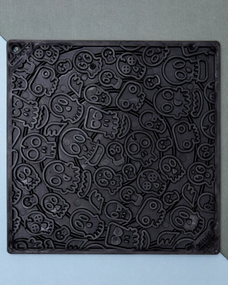 Zombies Dog Lick Mat in Black (Made in the USA)